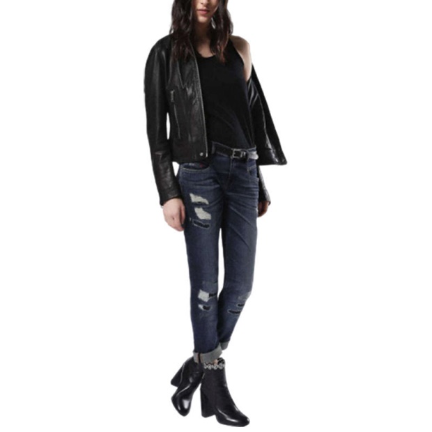 Belthy 0854T Women's Jeans Distressed Slim Fit Casual Dark Blue Denim Pant Diesel UK