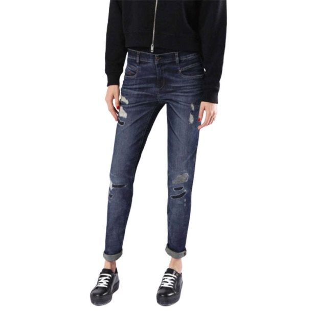 Belthy 0854T Women's Jeans Distressed Slim Fit Casual Dark Blue Denim Pant Diesel UK