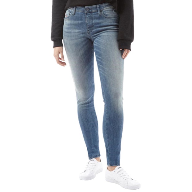 Skinzee 0679W Women's Denim Jeans Super Skinny Fit Blue Faded Zip Fly Diesel UK