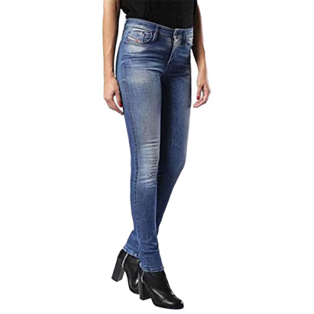 Skinzee 0679W Women's Denim Jeans Super Skinny Fit Blue Faded Zip Fly Diesel UK