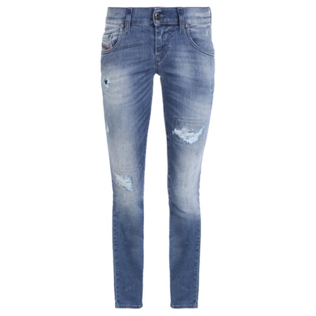 Grupee 0679C Women's Jeans Super Slim Fit Distress Casual Blue Denim Pants Diesel UK