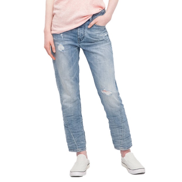 Diesel UK Women's Denim Jeans Reen Seam 0857F Regular Fit Straight Distressed Blue