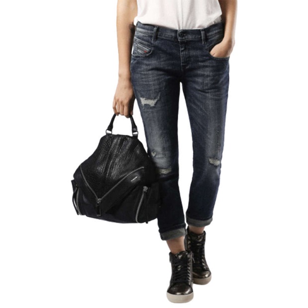 Belthy 0860K Women's Denim Jeans Regular Slim Dark Blue Zip Fly Diesel UK