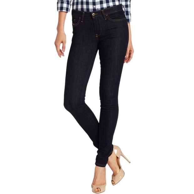 Skinzee 0813C Women's Denim Jeans Super Slim Skinny Zip Fly Dark Blue Diesel UK