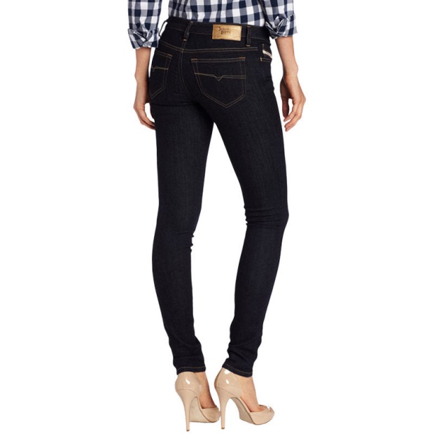 Skinzee 0813C Women's Denim Jeans Super Slim Skinny Zip Fly Dark Blue Diesel UK