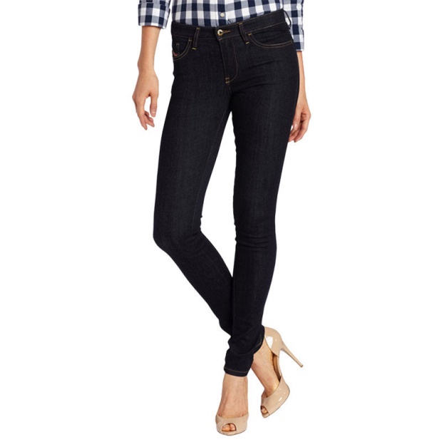 Skinzee 0813C Women's Denim Jeans Super Slim Skinny Zip Fly Dark Blue Diesel UK