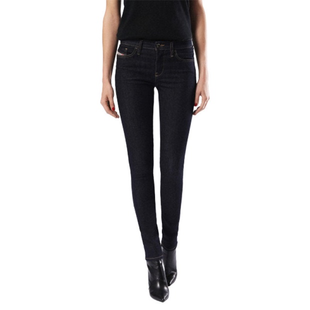 Skinzee 0813C Women's Denim Jeans Super Slim Skinny Zip Fly Dark Blue Diesel UK