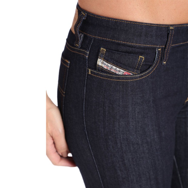 Skinzee 0813C Women's Denim Jeans Super Slim Skinny Zip Fly Dark Blue Diesel UK