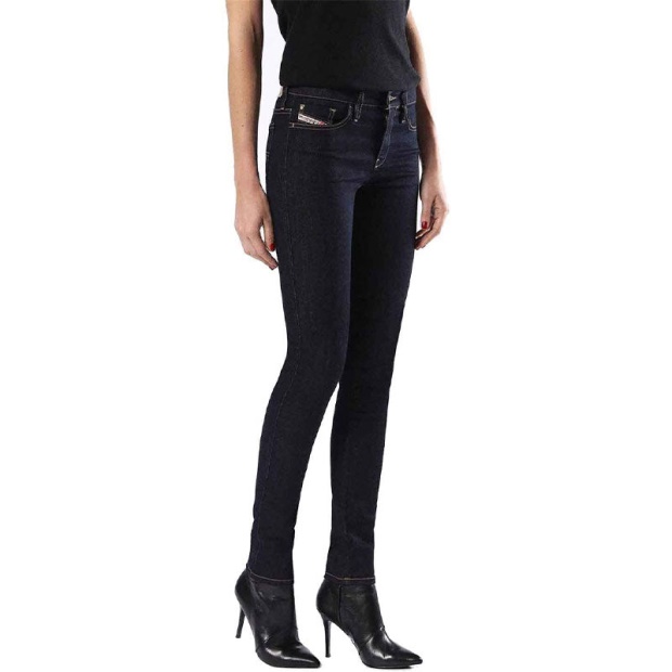 Skinzee 0813C Women's Denim Jeans Super Slim Skinny Zip Fly Dark Blue Diesel UK