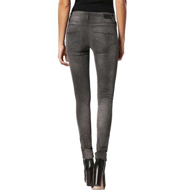 Diesel UK Skinzee 0683L Women's Jeans Super Slim Skinny Regular Waist Fit Pants