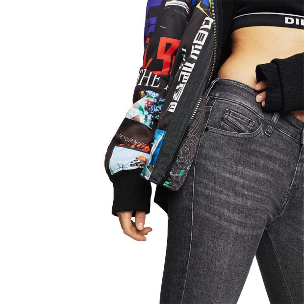 Slandy 088As Women's Jeans Super Slim Skinny Regular Waist Fit Trousers Diesel UK