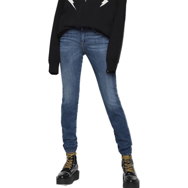 Diesel UK Sandy 069Aj Women's Jeans Regular Slim Straight Regular Waist Fit Pants