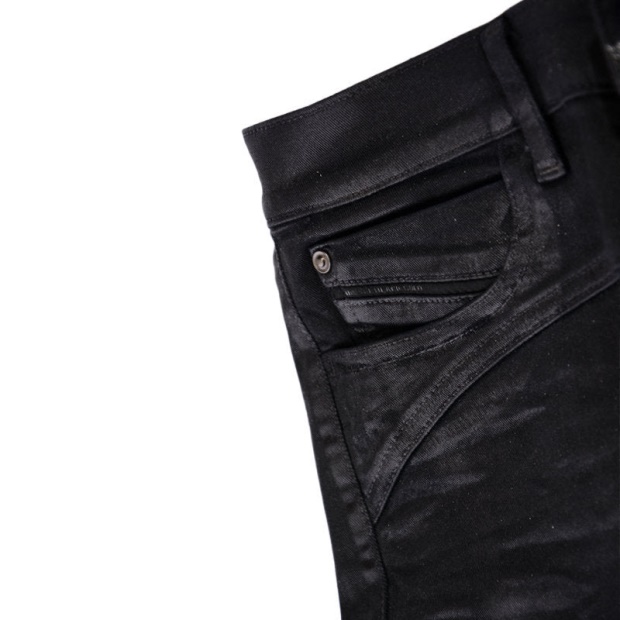 Diesel UK Black Gold Type 163C Bg3Ad Women's Jeans Stretch Slim Fit Black Wax Pants