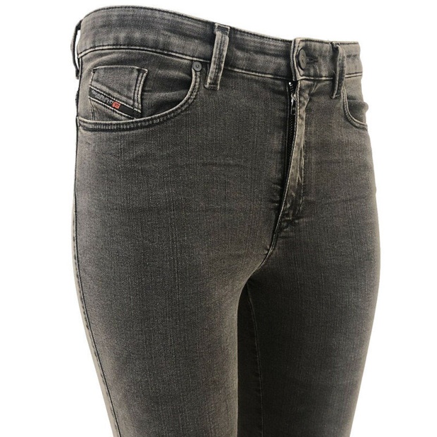 Diesel UK Skinzee-Xp R8W69 Women's Denim Jeans Stretch Trousers Casual Black Pants