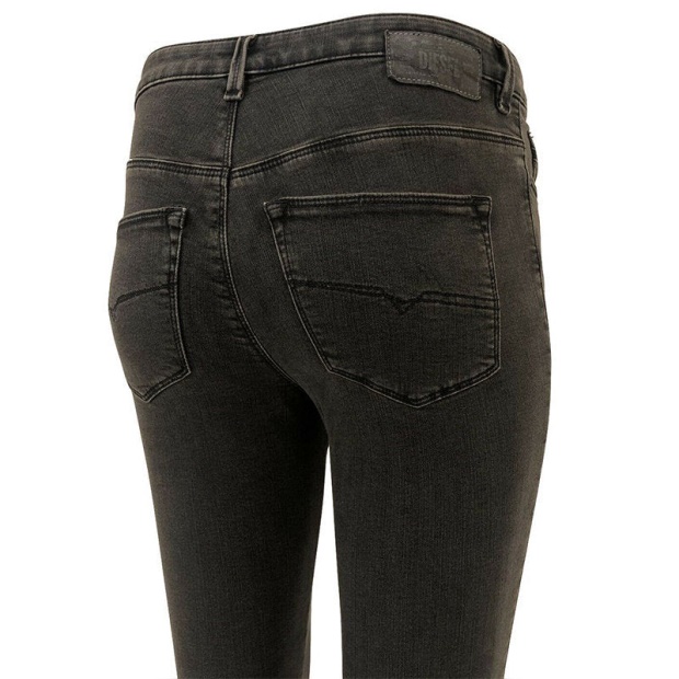 Diesel UK Skinzee-Xp R8W69 Women's Denim Jeans Stretch Trousers Casual Black Pants