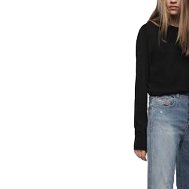 Alys 084Wv Women's Denim Jeans Regular Fit Casual Light Blue Pants Diesel UK