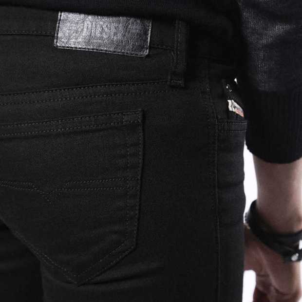 Diesel UK Skinzee Low 0813E Women's Denim Jeans Stretch Trouser Casual Black Pants