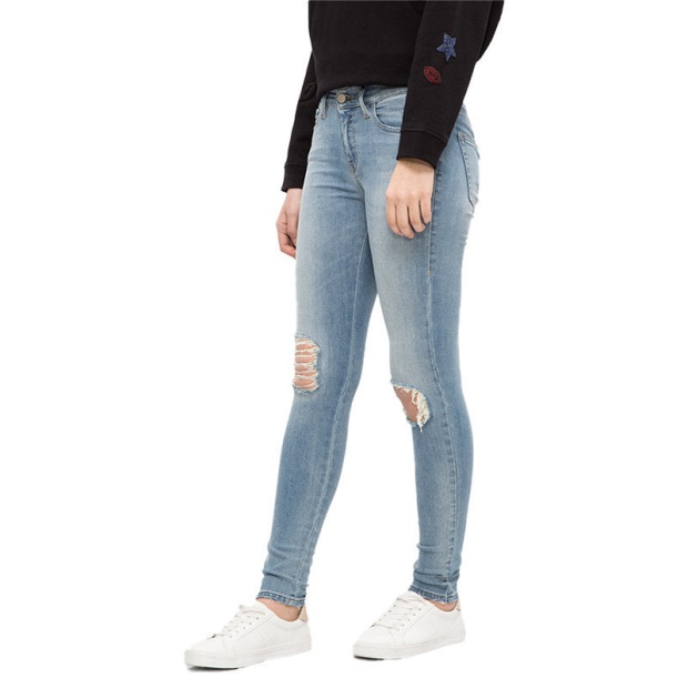 Diesel UK Slandy 084Mt Women's Denim Jeans Distressed Trouser Casual Blue Pant