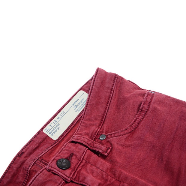 Skinzee C84Bz Women's Denim Jeans Super Slim Trousers Casual Maroon Pant Diesel UK