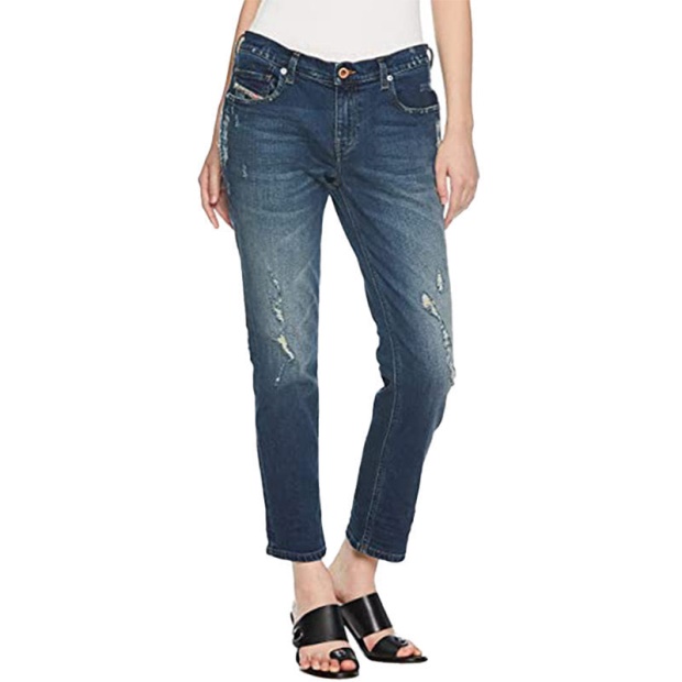 Belthy Ankle 084Yy Women's Jeans Regular Slim Straight Low Waist Fit Pants Diesel UK