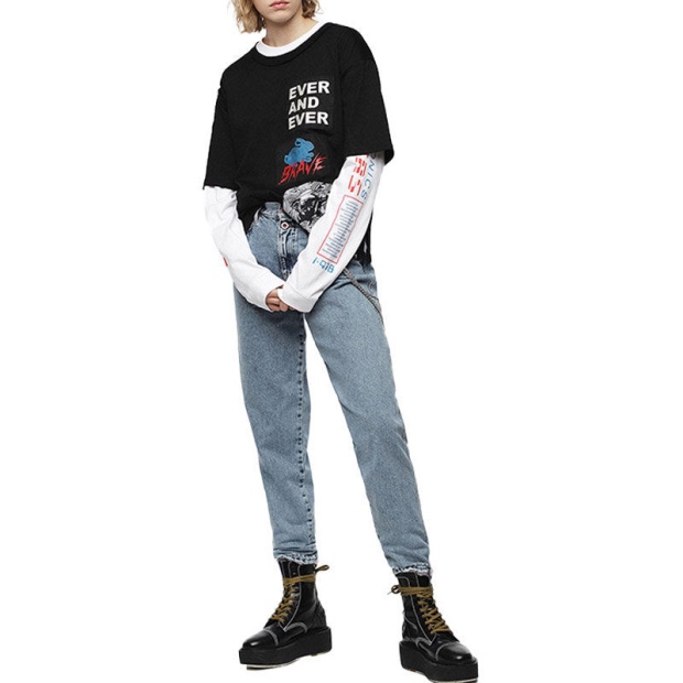 Alys 084Wl Women's Jeans Denim Regular Straight Regular Waist Fit Pants Diesel UK