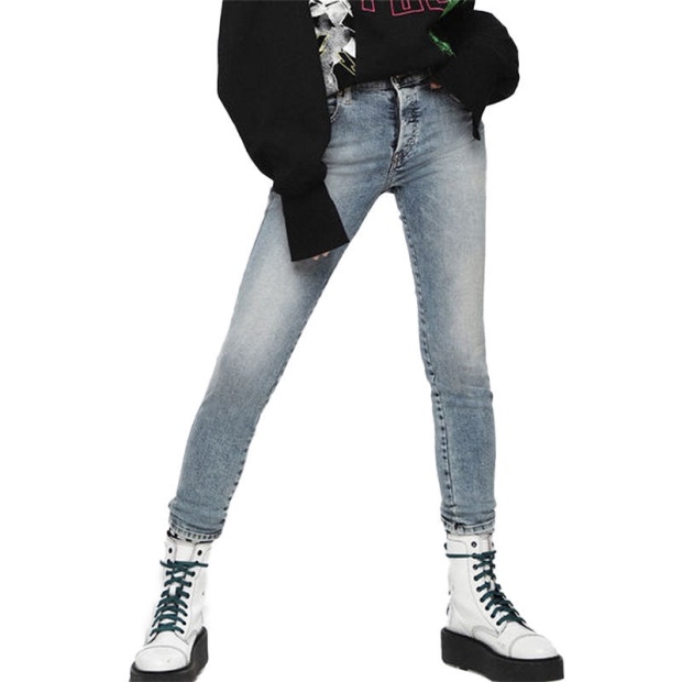 Diesel UK Babhila 069Bn Women's Jeans Denim Slim Skinny Regular Waist Fit Pants