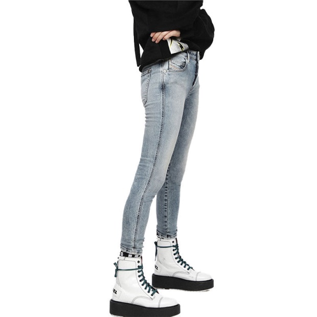Diesel UK Babhila 069Bn Women's Jeans Denim Slim Skinny Regular Waist Fit Pants
