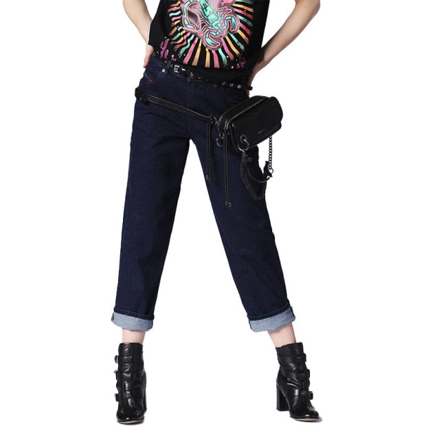 Niclah 084Cg Women's Jeans Denim Regular Straight High Waist Fit Pants Diesel UK