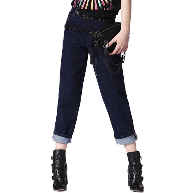 Niclah 084Cg Women's Jeans Denim Regular Straight High Waist Fit Pants Diesel UK