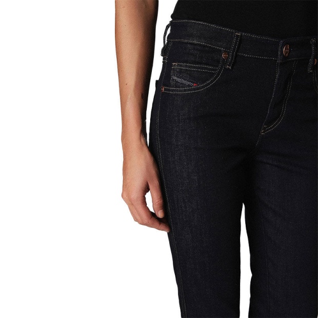 Diesel UK Babhila 0665W Women's Jeans Denim Slim Skinny Regular Waist Fit Trousers