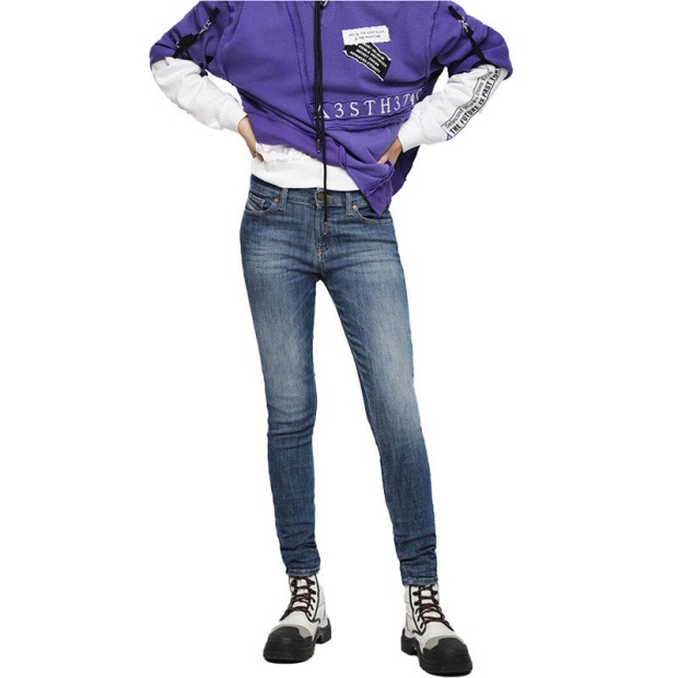 Slandy 088Av Women's Jeans Super Slim Skinny Regular Waist Fit Trousers Diesel UK