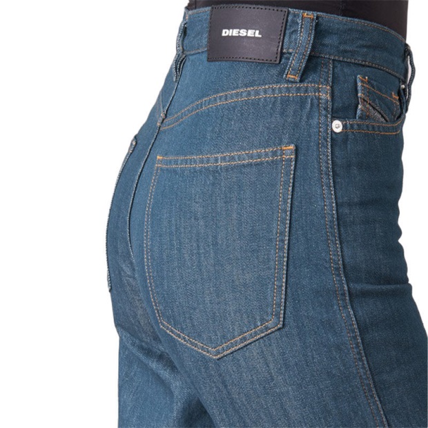 Diesel UK Alys 084Ur Women's Jeans Denim Regular Straight Regular Waist Fit Pants