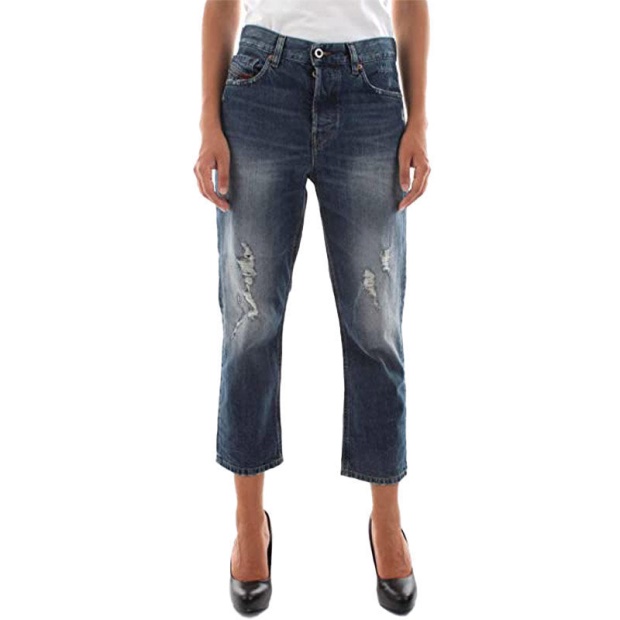 Aryel 084Xd Women's Jeans Denim Regular Straight Regular Waist Fit Pants Diesel UK