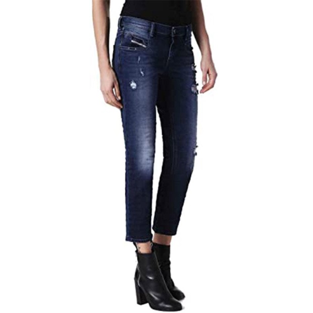 Diesel UK Belthy Ankle 084Ij Women's Jeans Regular Slim Straight Low Waist Fit Pants