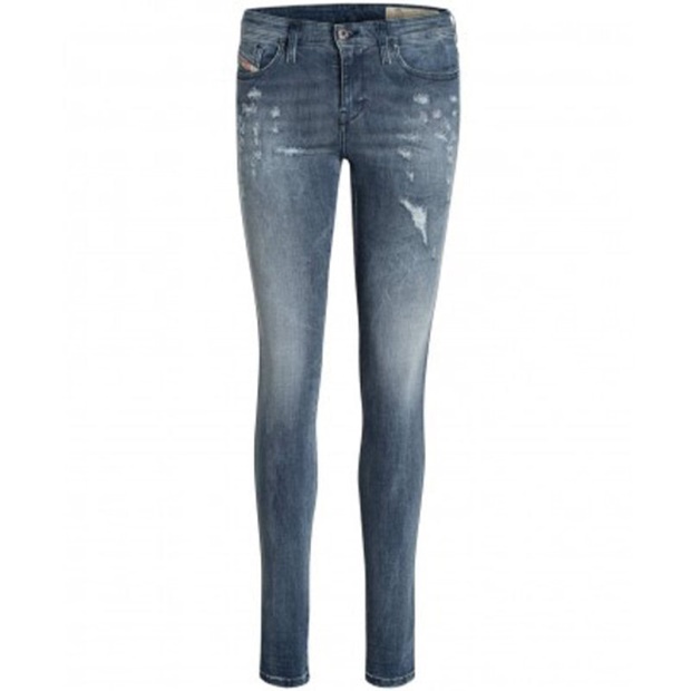 Diesel UK Skinzee R48U7 Women's Jeans Super Slim Skinny Regular Waist Fit Pants