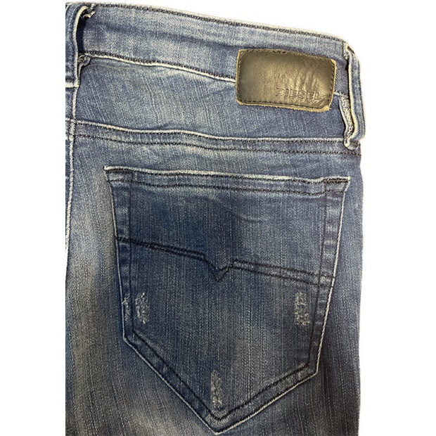 Diesel UK Skinzee R48U7 Women's Jeans Super Slim Skinny Regular Waist Fit Pants