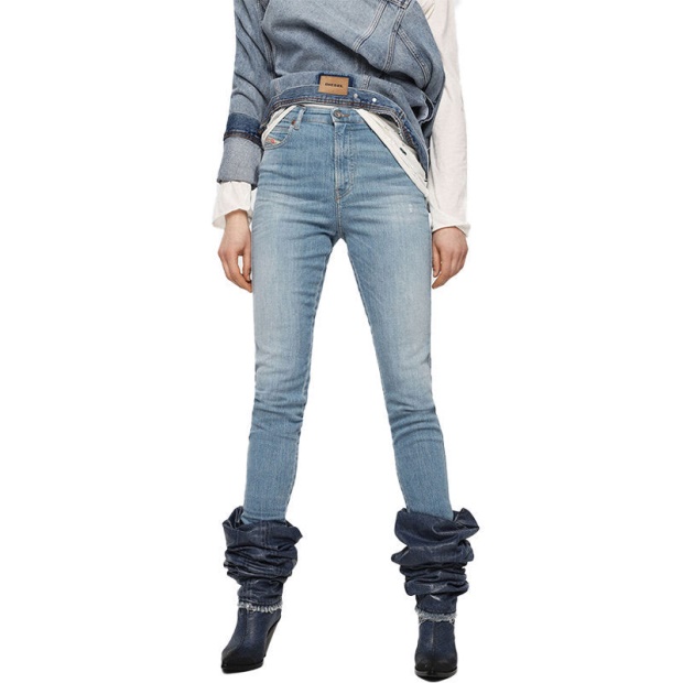 Diesel UK Babhila High 081Af Women's Jeans Denim Slim Skinny High Waist Fit Pants