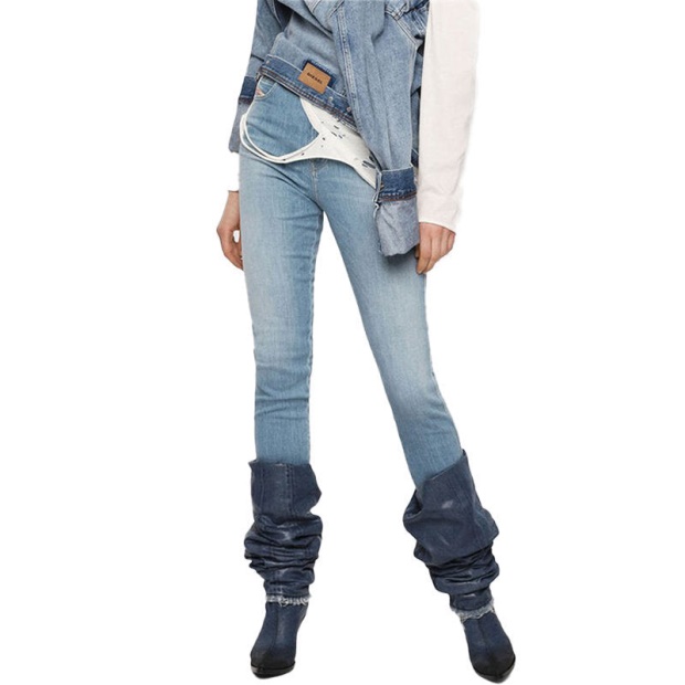 Diesel UK Babhila High 081Af Women's Jeans Denim Slim Skinny High Waist Fit Pants