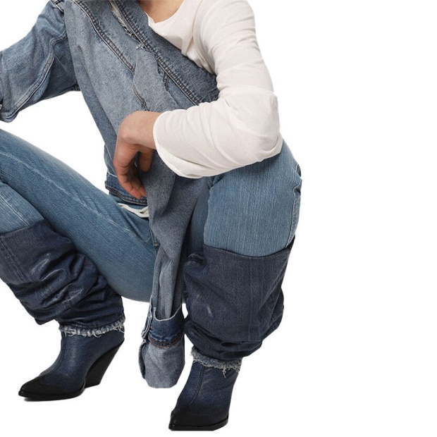 Diesel UK Babhila High 081Af Women's Jeans Denim Slim Skinny High Waist Fit Pants