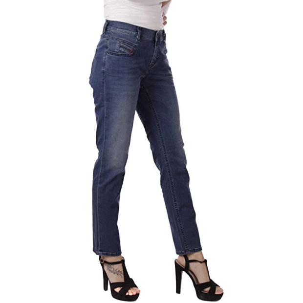 Diesel UK Belthy Ankle 0675L Women's Jeans Regular Slim Straight Low Waist Fit Pants
