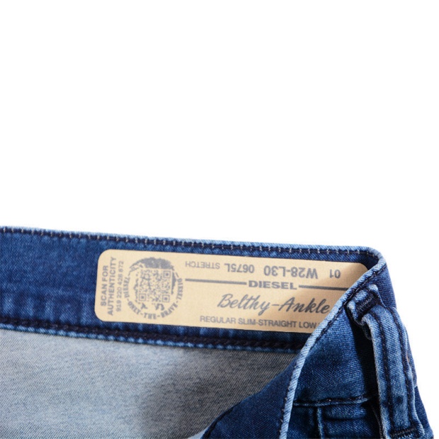 Diesel UK Belthy Ankle 0675L Women's Jeans Regular Slim Straight Low Waist Fit Pants