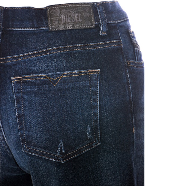 Diesel UK Niclah R60L8 Women's Jeans Denim Regular Straight High Waist Fit Pants