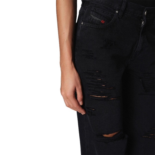 Diesel UK Niclah 084Nz Women's Jeans Denim Regular Straight High Waist Fit Pants