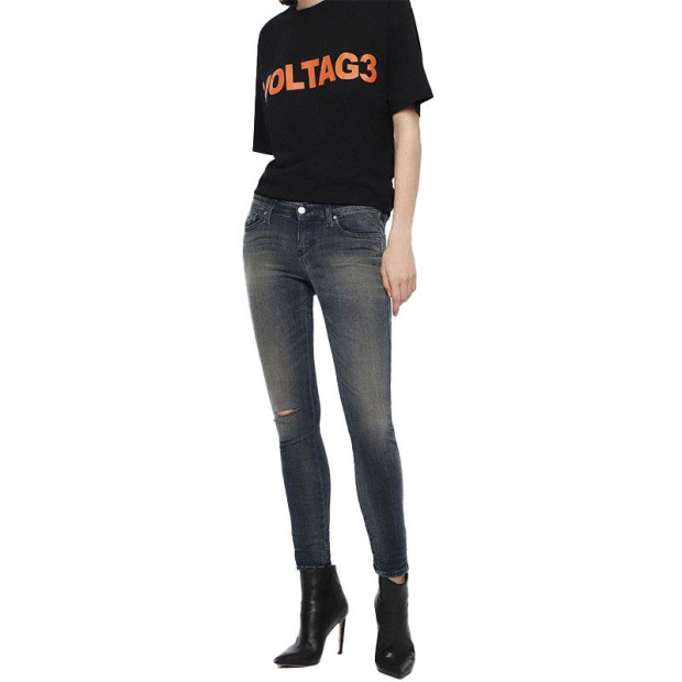 Diesel UK Skinzee Low Zip 084Xf Women's Jeans Super Slim Skinny Low Waist Fit Pants