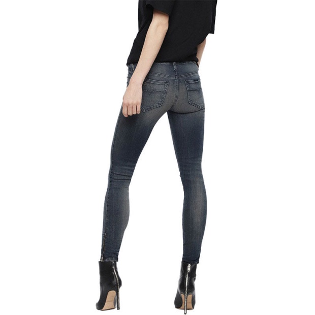 Diesel UK Skinzee Low Zip 084Xf Women's Jeans Super Slim Skinny Low Waist Fit Pants