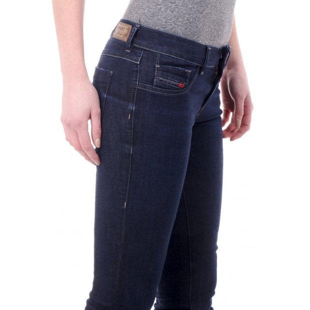 Diesel UK Livier 0860N Women's Jeans Super Slim Jegging Low Waist Fit Pants