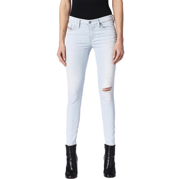 Skinzee Zip 084Qe Women's Jeans Super Slim Skinny Regular Waist Fit Pants Diesel UK