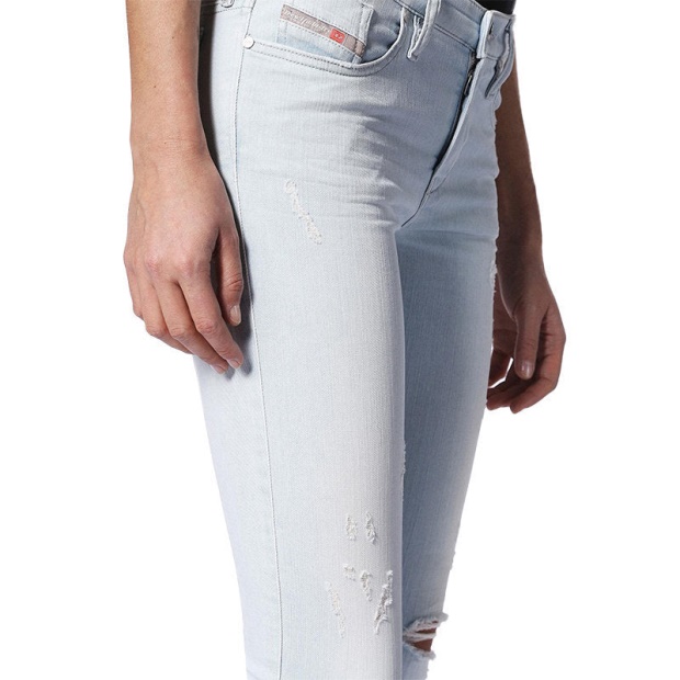 Skinzee Zip 084Qe Women's Jeans Super Slim Skinny Regular Waist Fit Pants Diesel UK