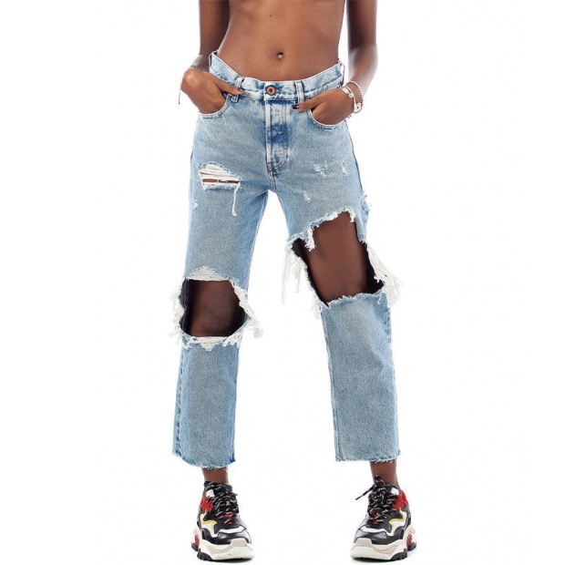 Diesel UK Aryel 0076N Women's Jeans Denim Regular Straight Regular Waist Fit Pants