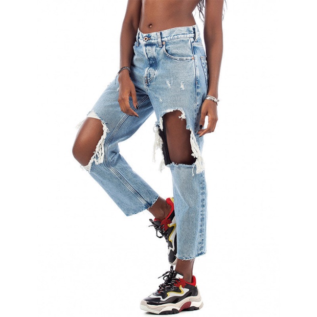 Diesel UK Aryel 0076N Women's Jeans Denim Regular Straight Regular Waist Fit Pants